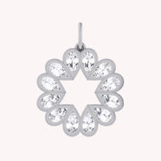 Heart Dainty Pear Cut Moissanite Charm Pendant Without Chain