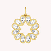 Heart Dainty Pear Cut Moissanite Charm Pendant Without Chain
