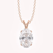 Celestia Oval Cut Lab Grown Diamond Pendant Necklec