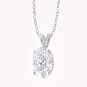Celestia Oval Cut Lab Grown Diamond Pendant Necklec