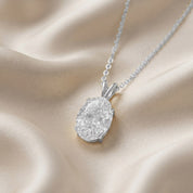 Celestia Oval Cut Lab Grown Diamond Pendant Necklec