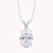 Celestia Oval Cut Lab Grown Diamond Pendant Necklec