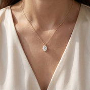 Celestia Oval Cut Lab Grown Diamond Pendant Necklec