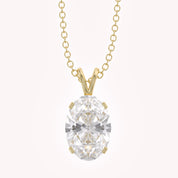 Celestia Oval Cut Lab Grown Diamond Pendant Necklec