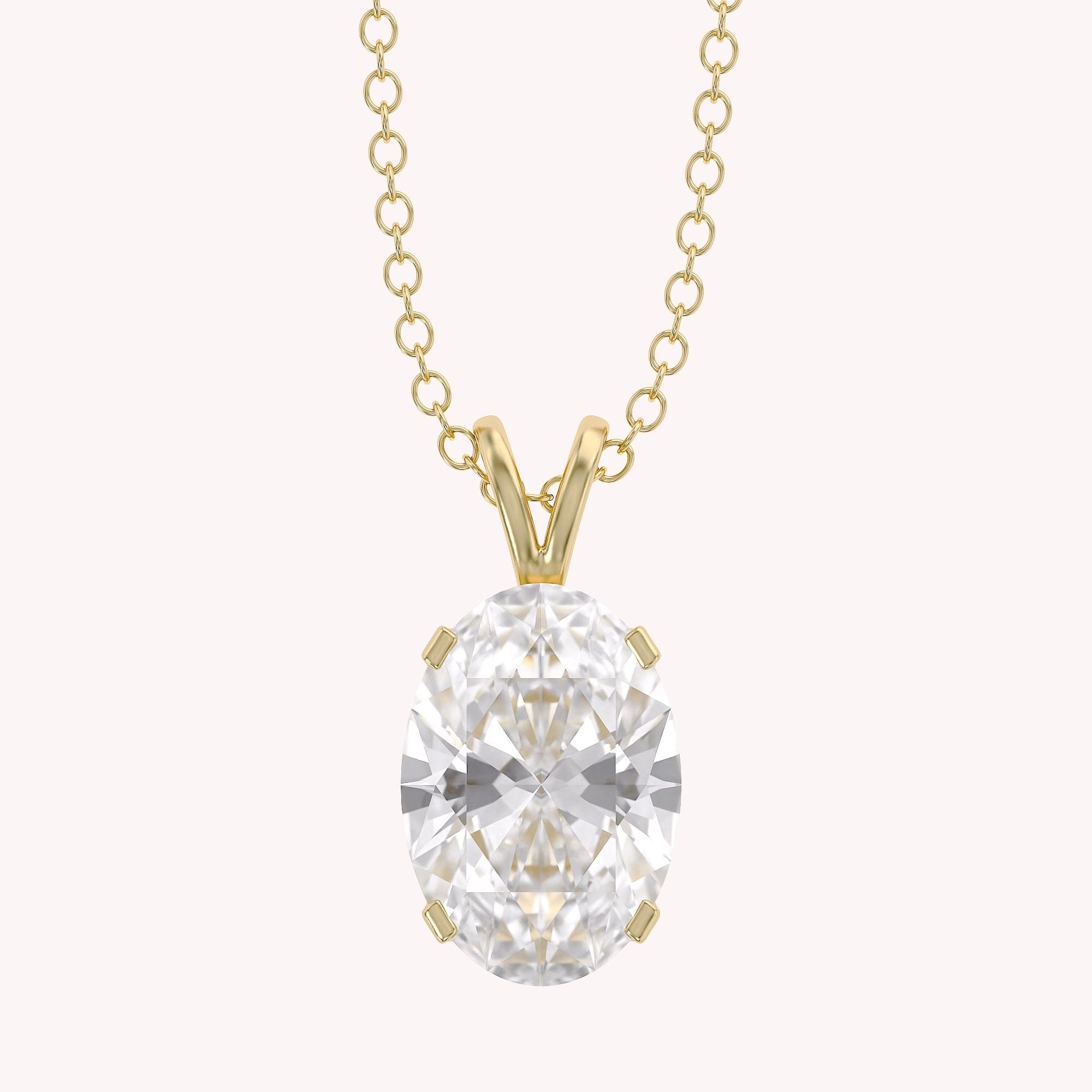 Celestia Oval Cut Lab Grown Diamond Pendant
