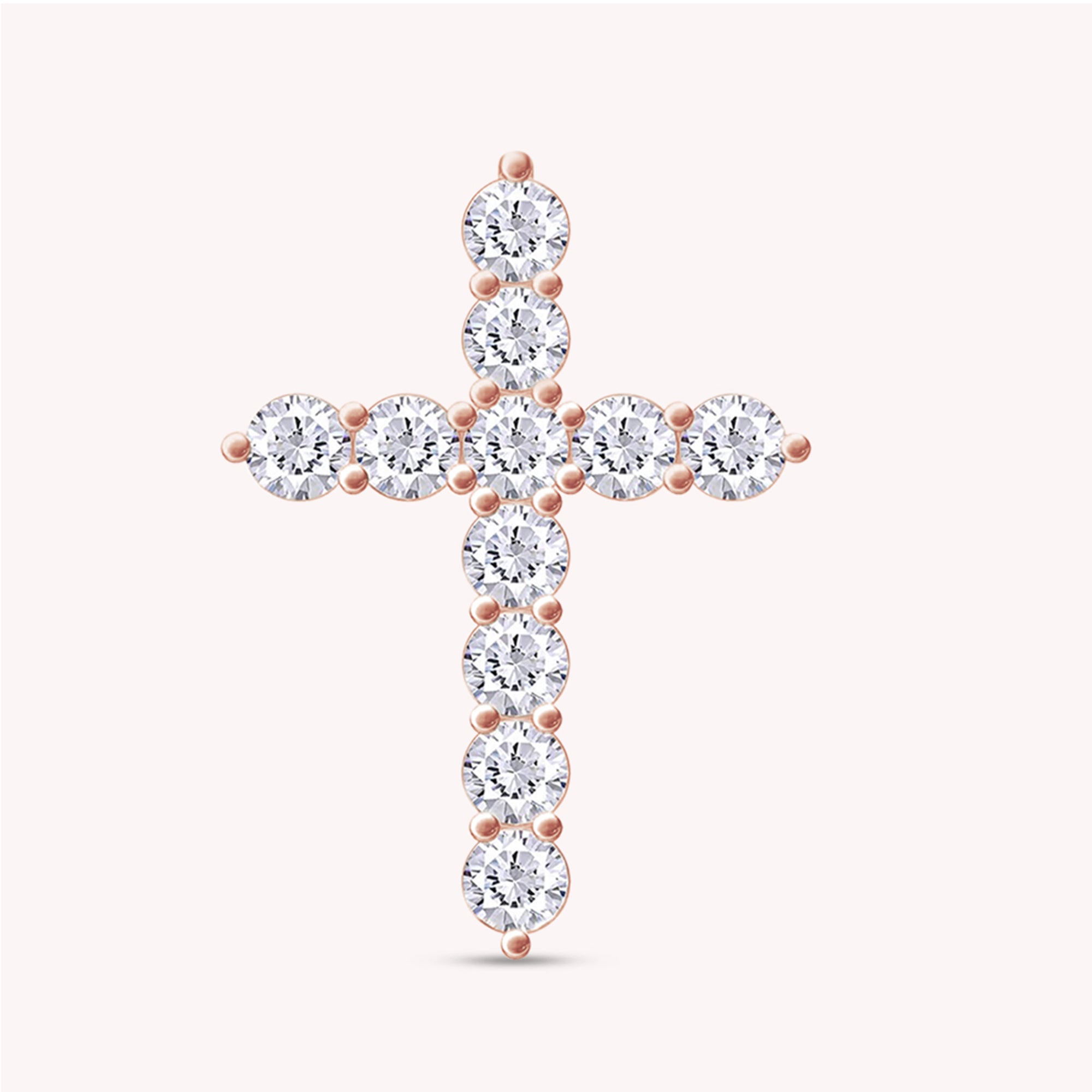 Cross Pendant In Lab Created Moissanite