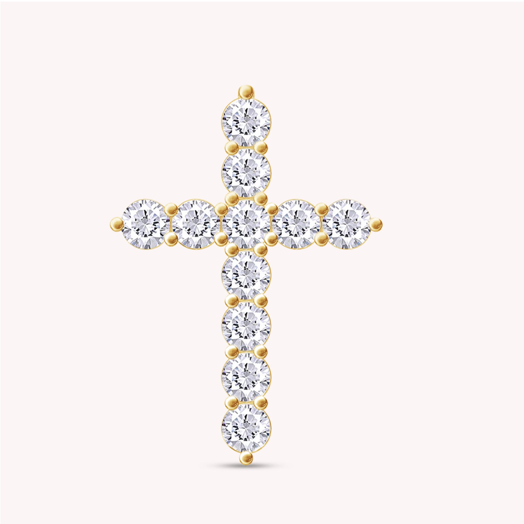 Cross Pendant In Lab Created Moissanite