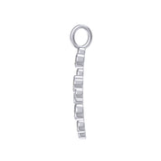 Personalized Initial Letter E Charm Pendant Without Chain In Lab Created Moissanite
