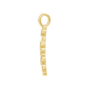Personalized Initial Letter E Charm Pendant Without Chain In Lab Created Moissanite