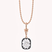 3 CTTW Cushion Cut Lab Grown Diamond Solitaire Charm Pendant Necklace