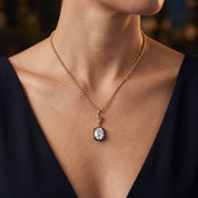 3 CTTW Cushion Cut Lab Grown Diamond Solitaire Charm Pendant Necklace
