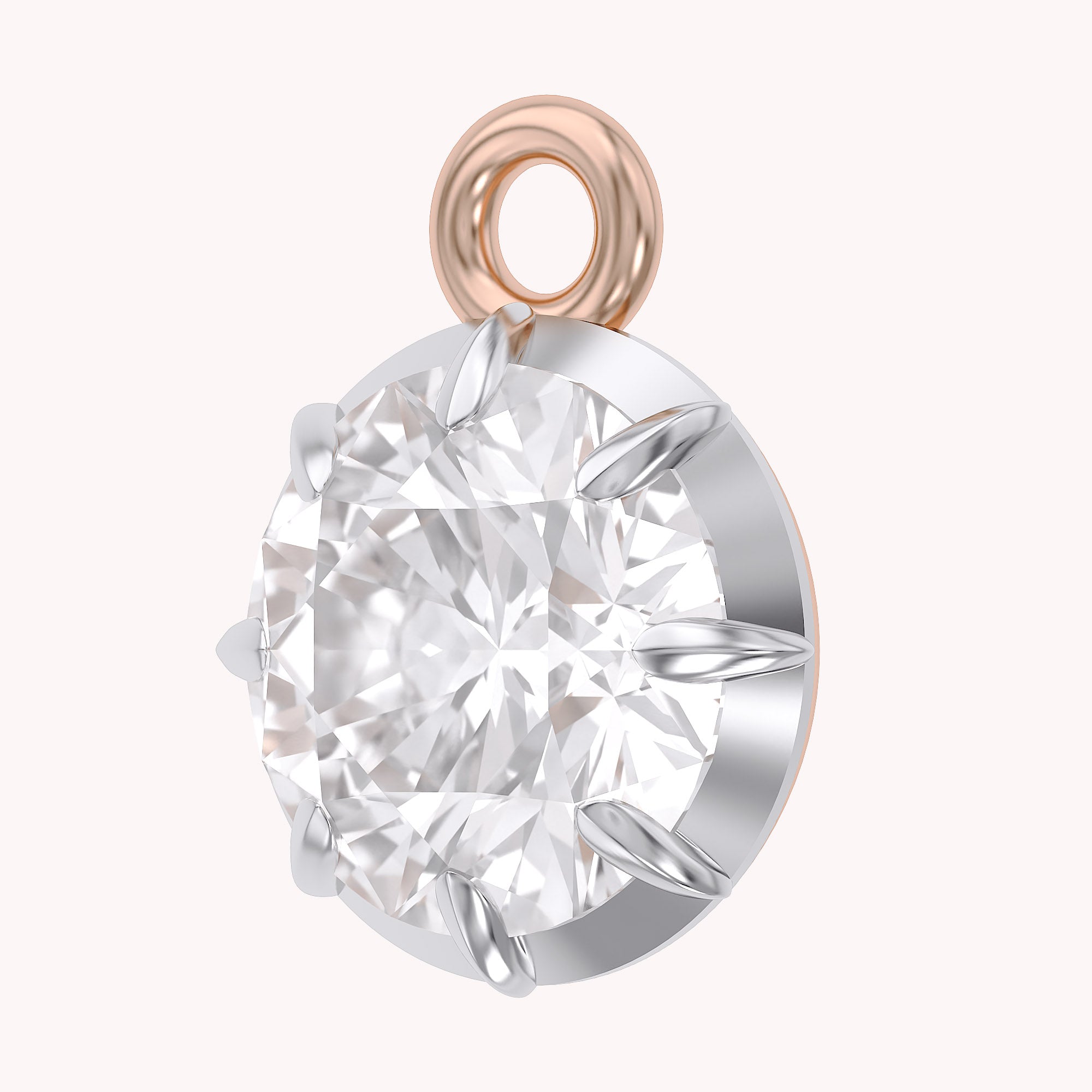 1 Cttw Round Cut Lab Grown Diamond Solitaire Pendant Necklace
