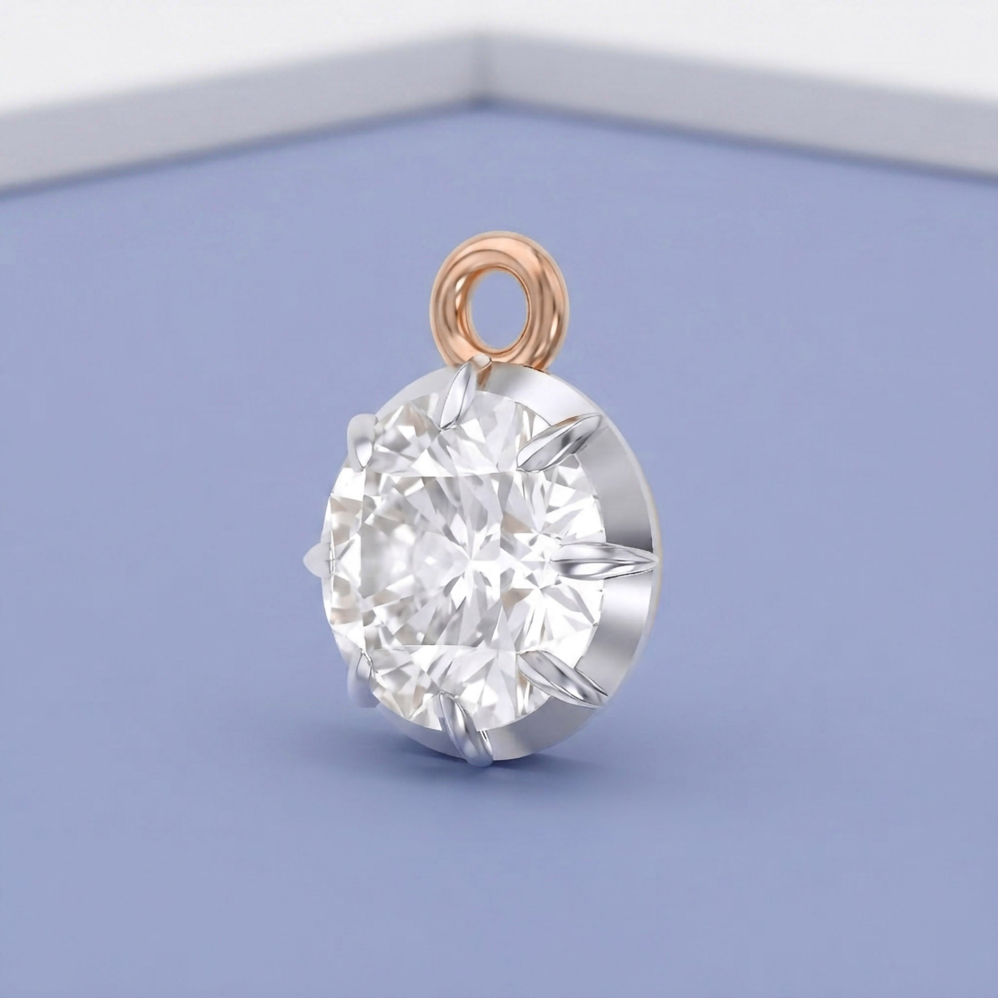 1 Cttw Round Cut Lab Grown Diamond Solitaire Pendant Necklace