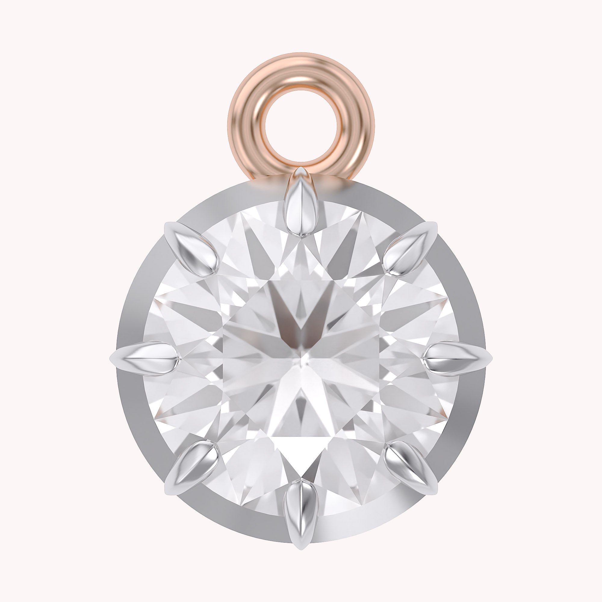 1 Cttw Round Cut Lab Grown Diamond Solitaire Pendant Necklace