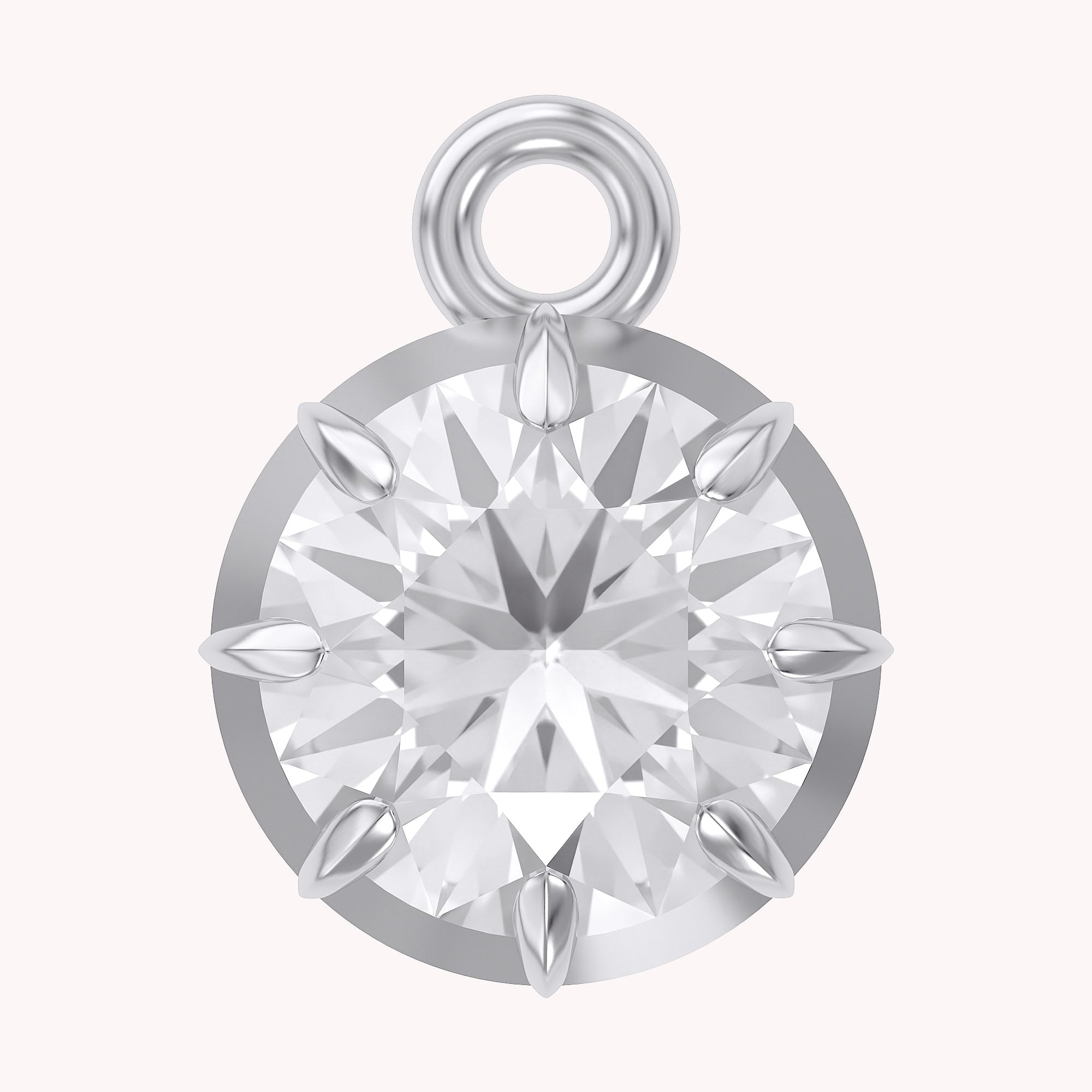 1 Cttw Round Cut Lab Grown Diamond Solitaire Pendant Necklace