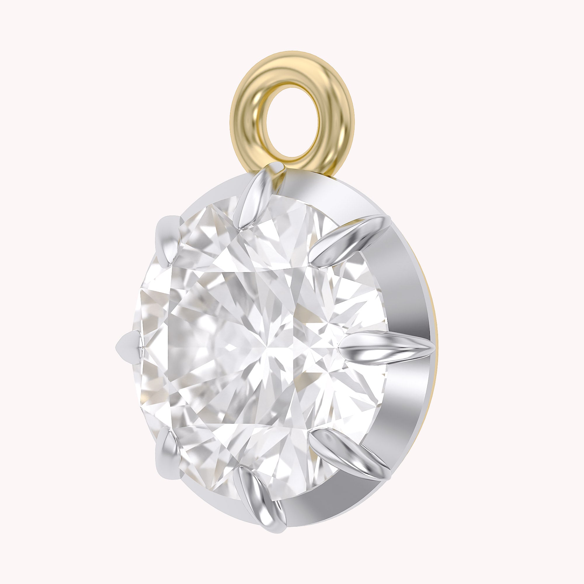 1 Cttw Round Cut Lab Grown Diamond Solitaire Pendant Necklace