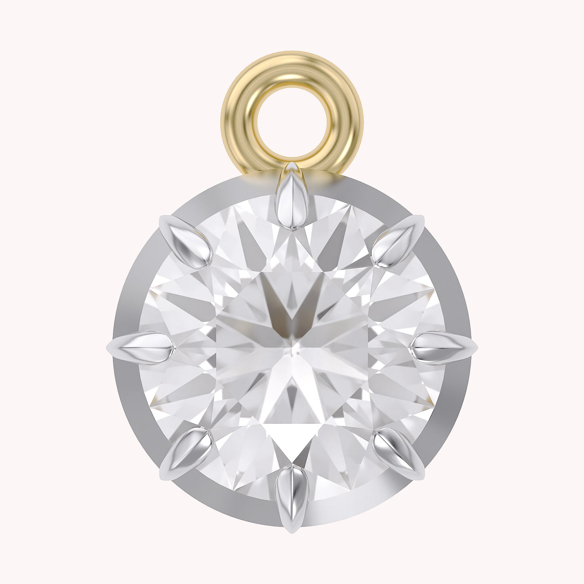 1 Cttw Round Cut Lab Grown Diamond Solitaire Pendant Necklace