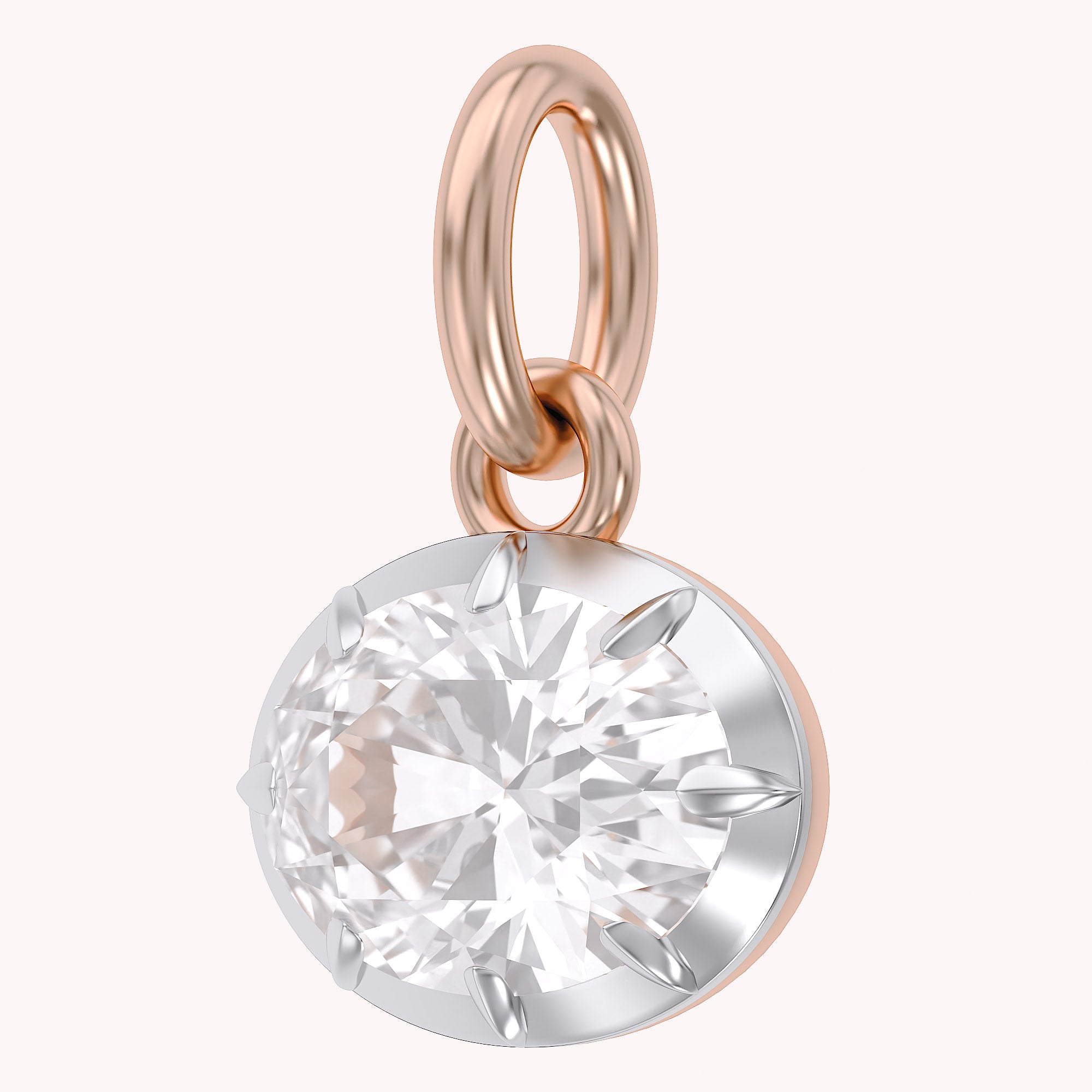 1.00 Carat Oval Shape Lab Grown Diamond Solitaire Pendant