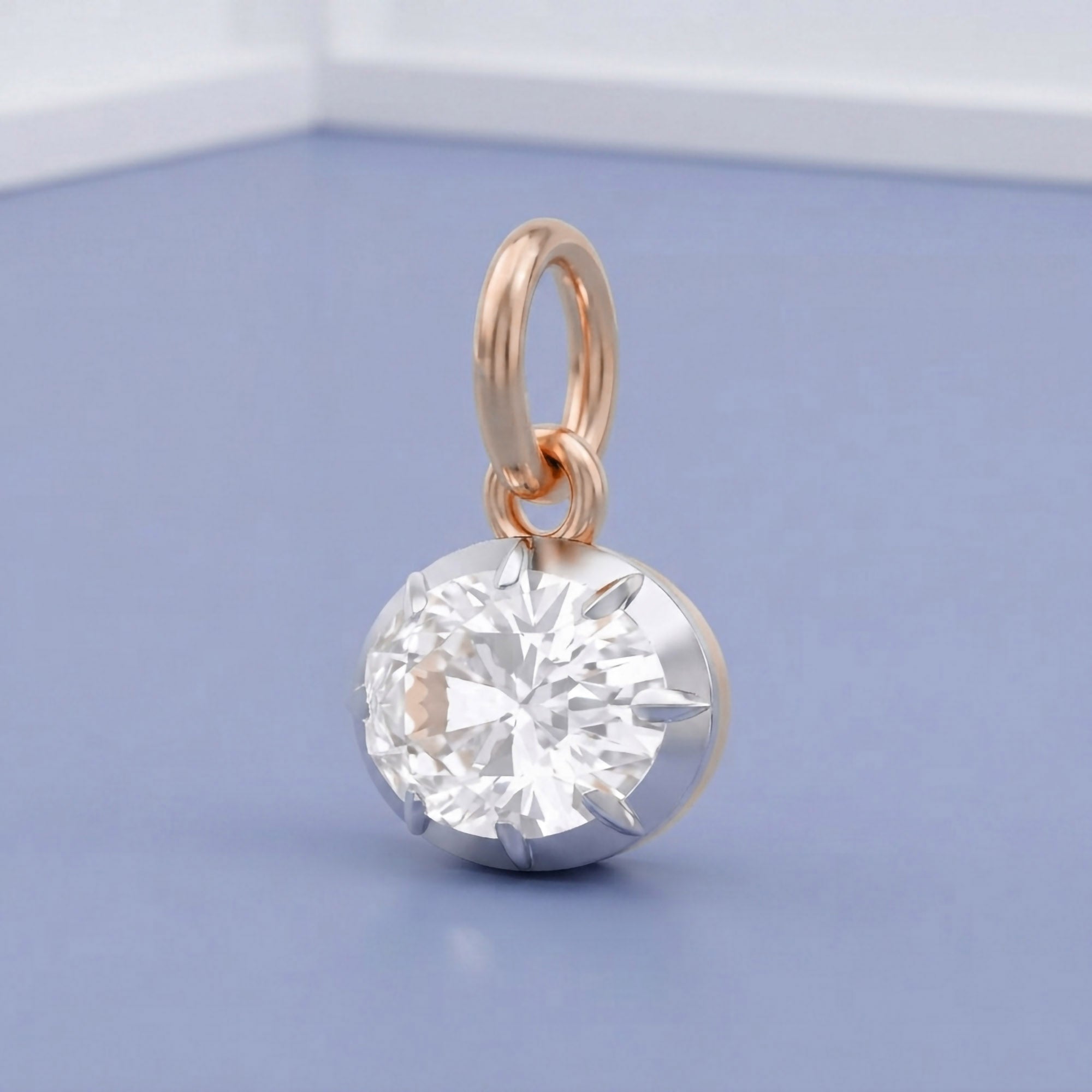 1.00 Carat Oval Shape Lab Grown Diamond Solitaire Pendant