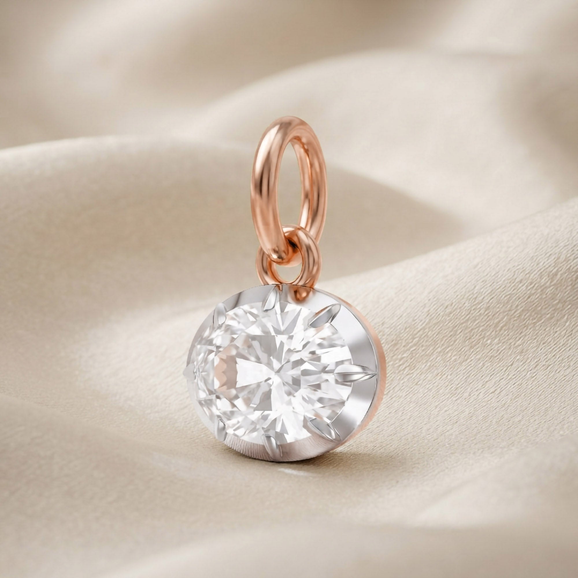 1.00 Carat Oval Shape Lab Grown Diamond Solitaire Pendant