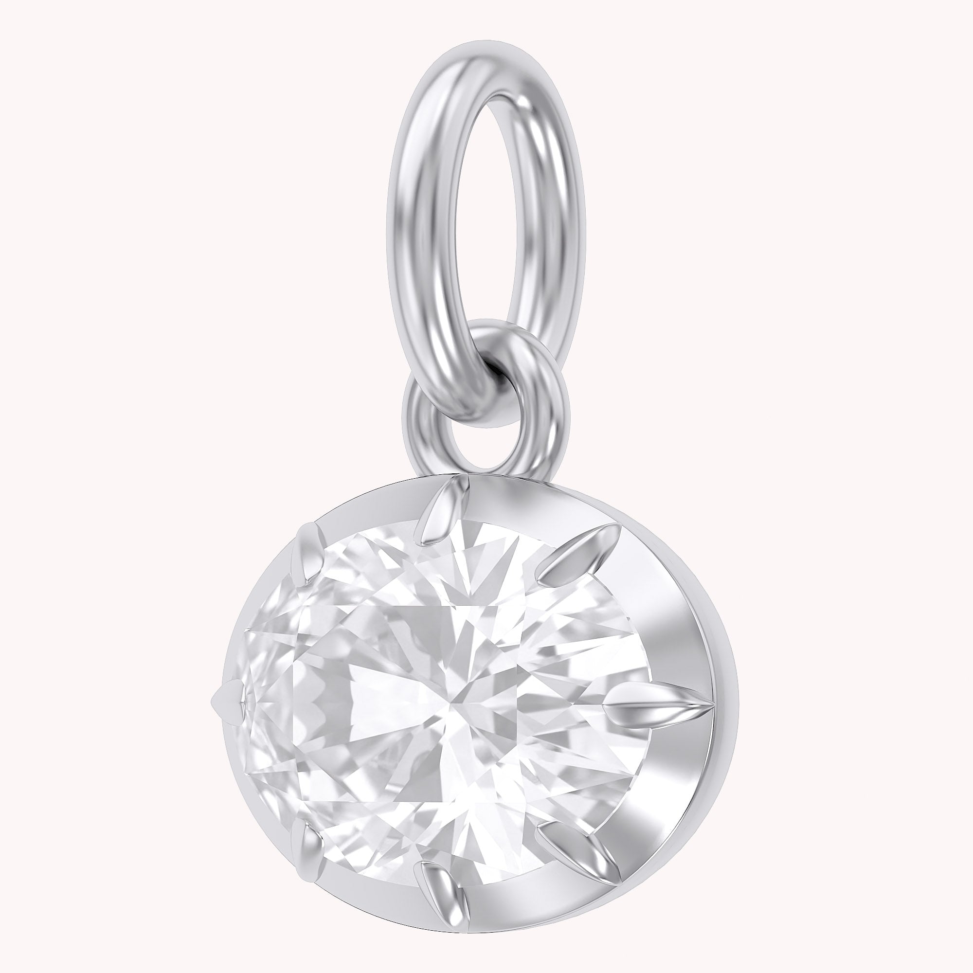 1.00 Carat Oval Shape Lab Grown Diamond Solitaire Pendant