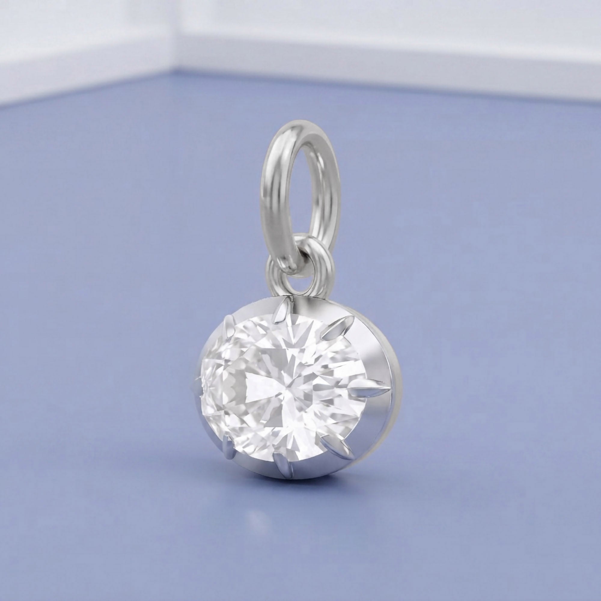 1.00 Carat Oval Shape Lab Grown Diamond Solitaire Pendant