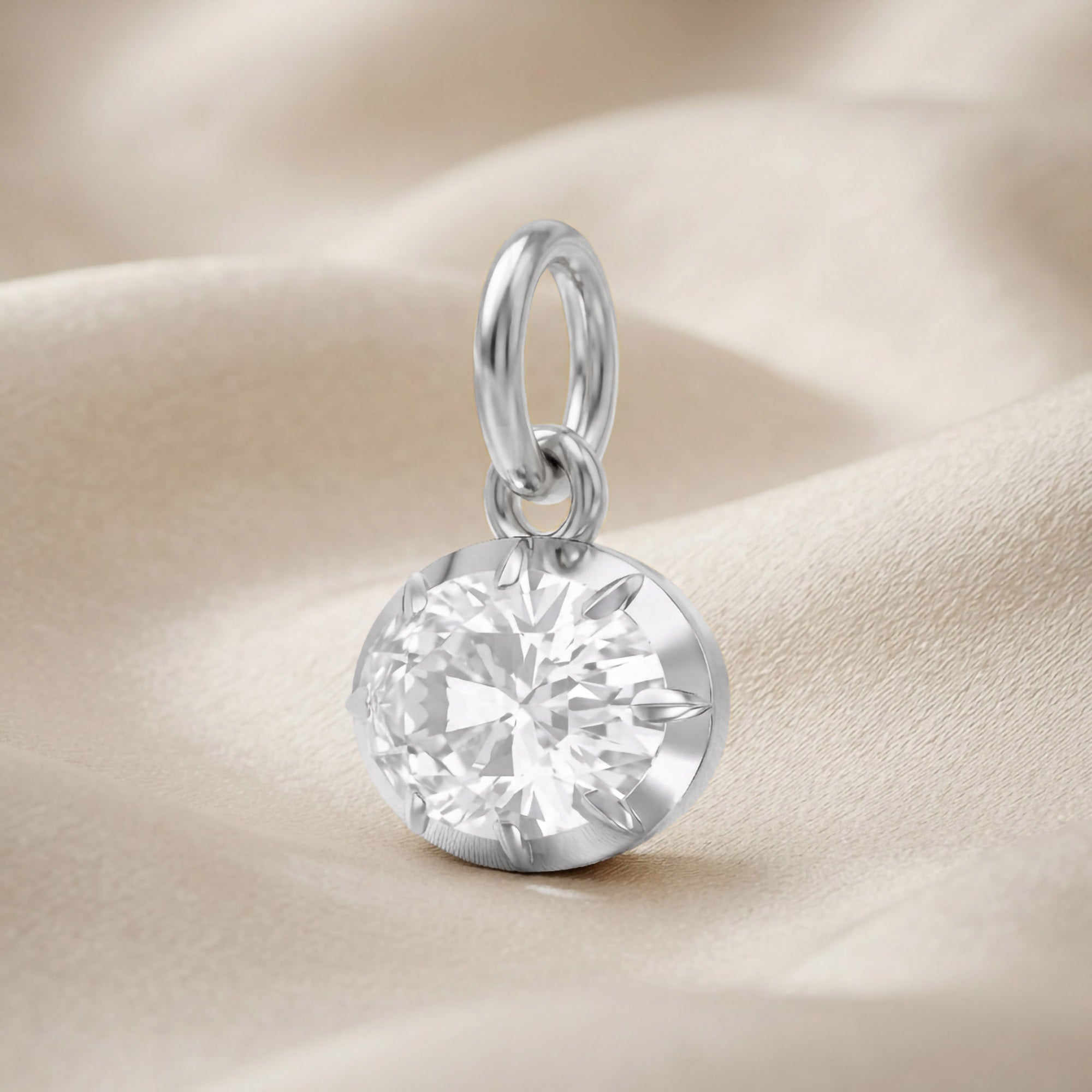 1.00 Carat Oval Shape Lab Grown Diamond Solitaire Pendant