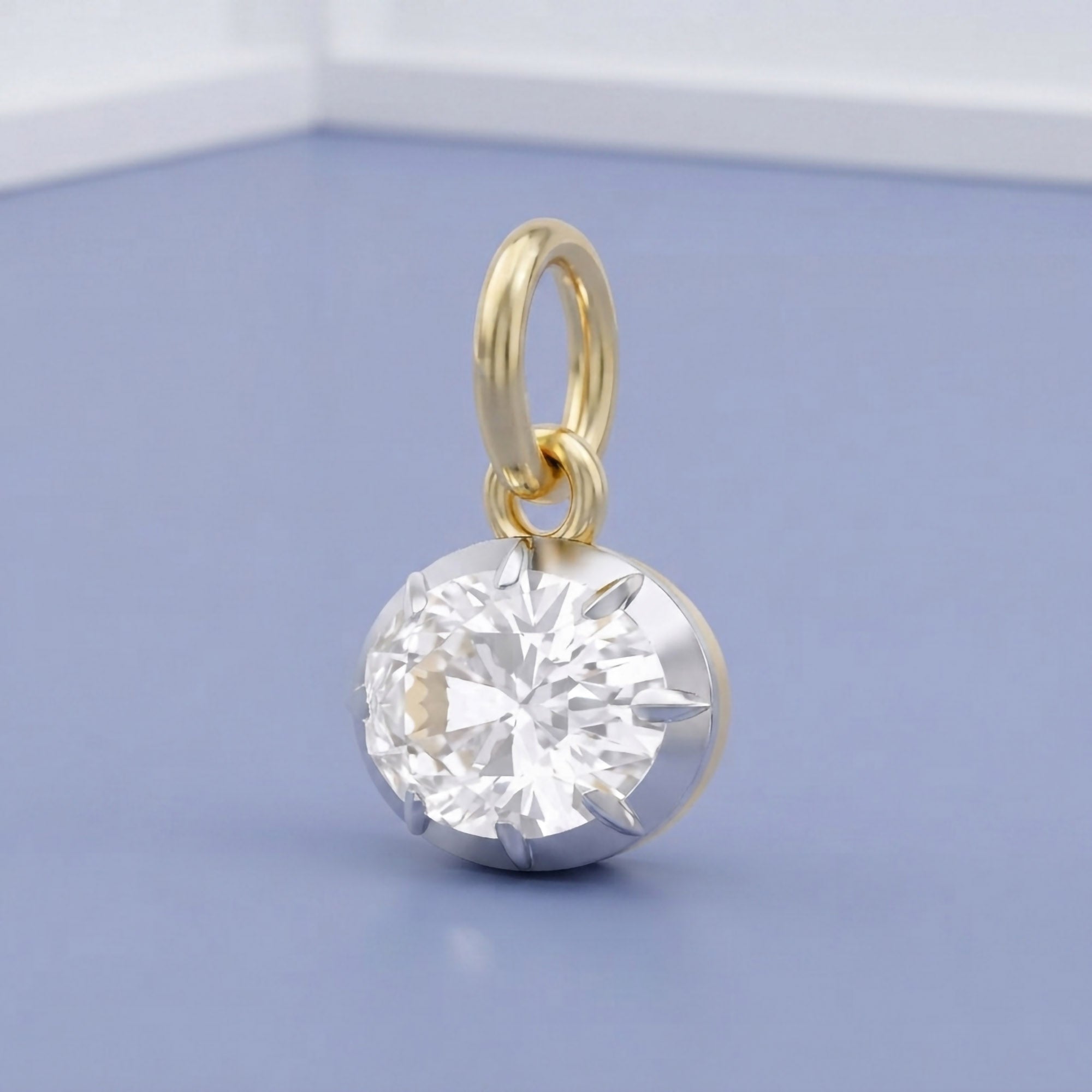 1.00 Carat Oval Shape Lab Grown Diamond Solitaire Pendant