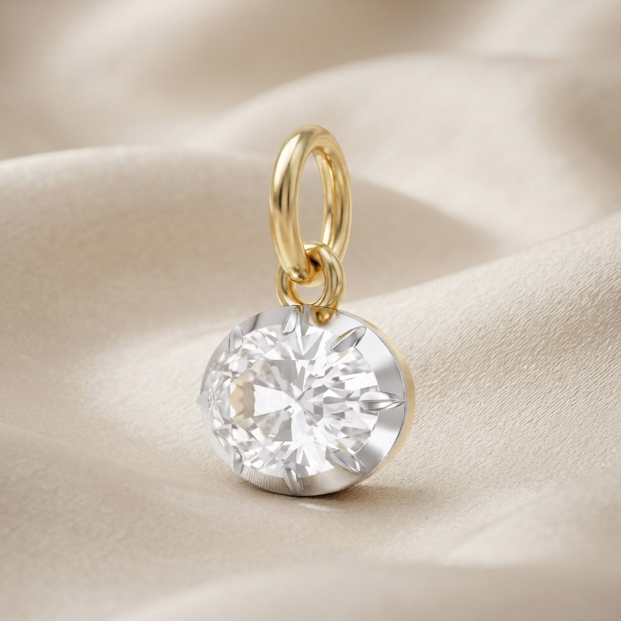 1.00 Carat Oval Shape Lab Grown Diamond Solitaire Pendant