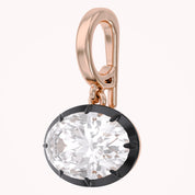 Solitaire Pendant Oval Cut Lab Grown Diamond