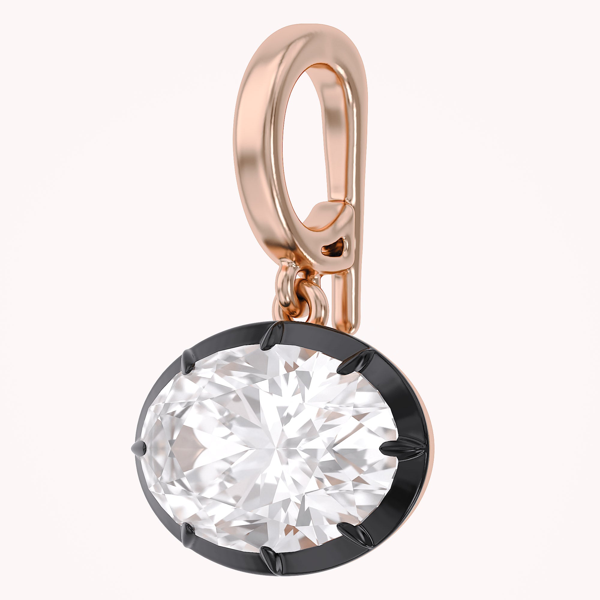 Solitaire Pendant Oval Cut Lab Grown Diamond