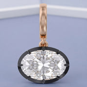 Solitaire Pendant Oval Cut Lab Grown Diamond