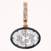 Solitaire Pendant Oval Cut Lab Grown Diamond