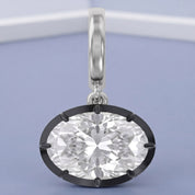 Solitaire Pendant Oval Cut Lab Grown Diamond