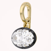 Solitaire Pendant Oval Cut Lab Grown Diamond