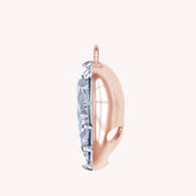 Pear Shape Lab Created Moissanite Two Tone Pendant