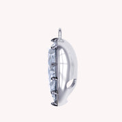 Pear Shape Lab Created Moissanite Two Tone Pendant