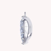 Pear Shape Lab Created Moissanite Two Tone Pendant