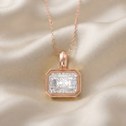 Premium Lab Grown Radiant Cut White Diamond Pendant Necklace