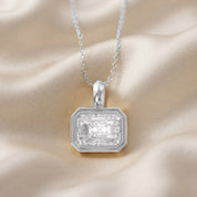 Premium Lab Grown Radiant Cut White Diamond Pendant Necklace