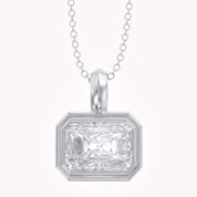 Premium Lab Grown Radiant Cut White Diamond Pendant Necklace