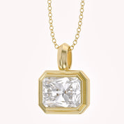 Premium Lab Grown Radiant Cut White Diamond Pendant Necklace