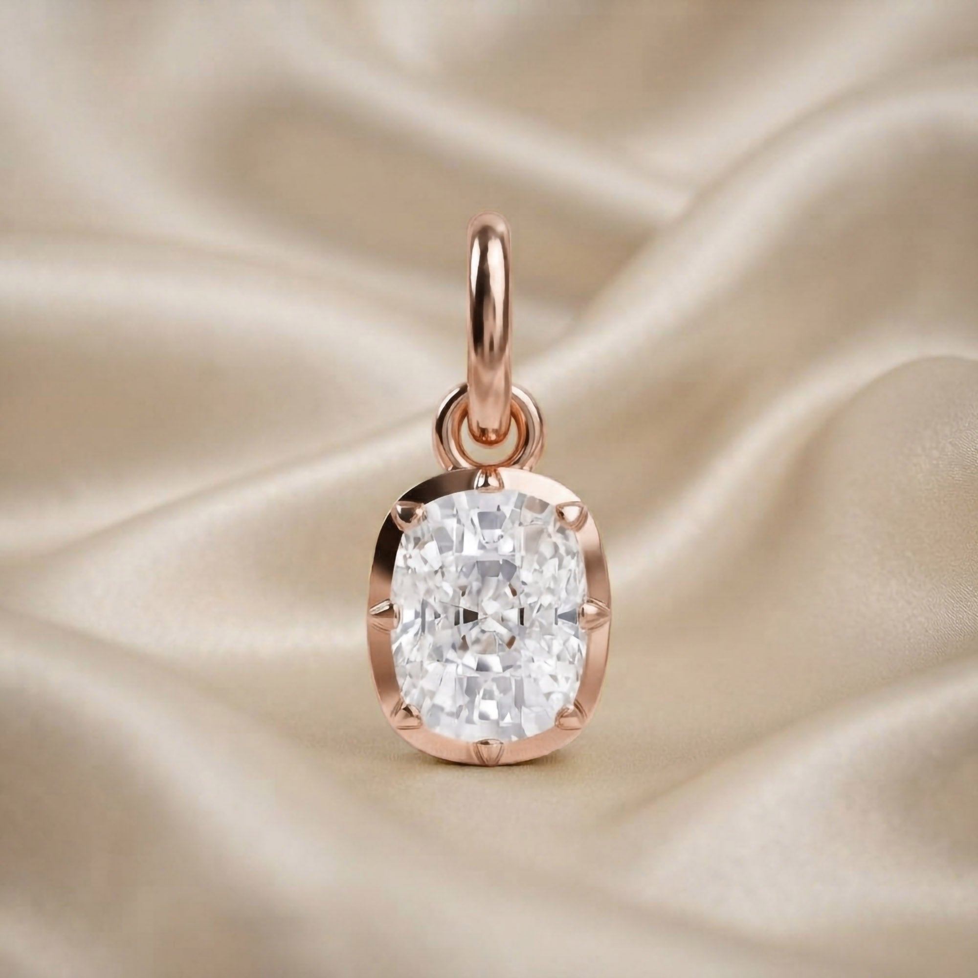 Cushion-Cut Solitaire Pendant | Lab-Grown Diamond