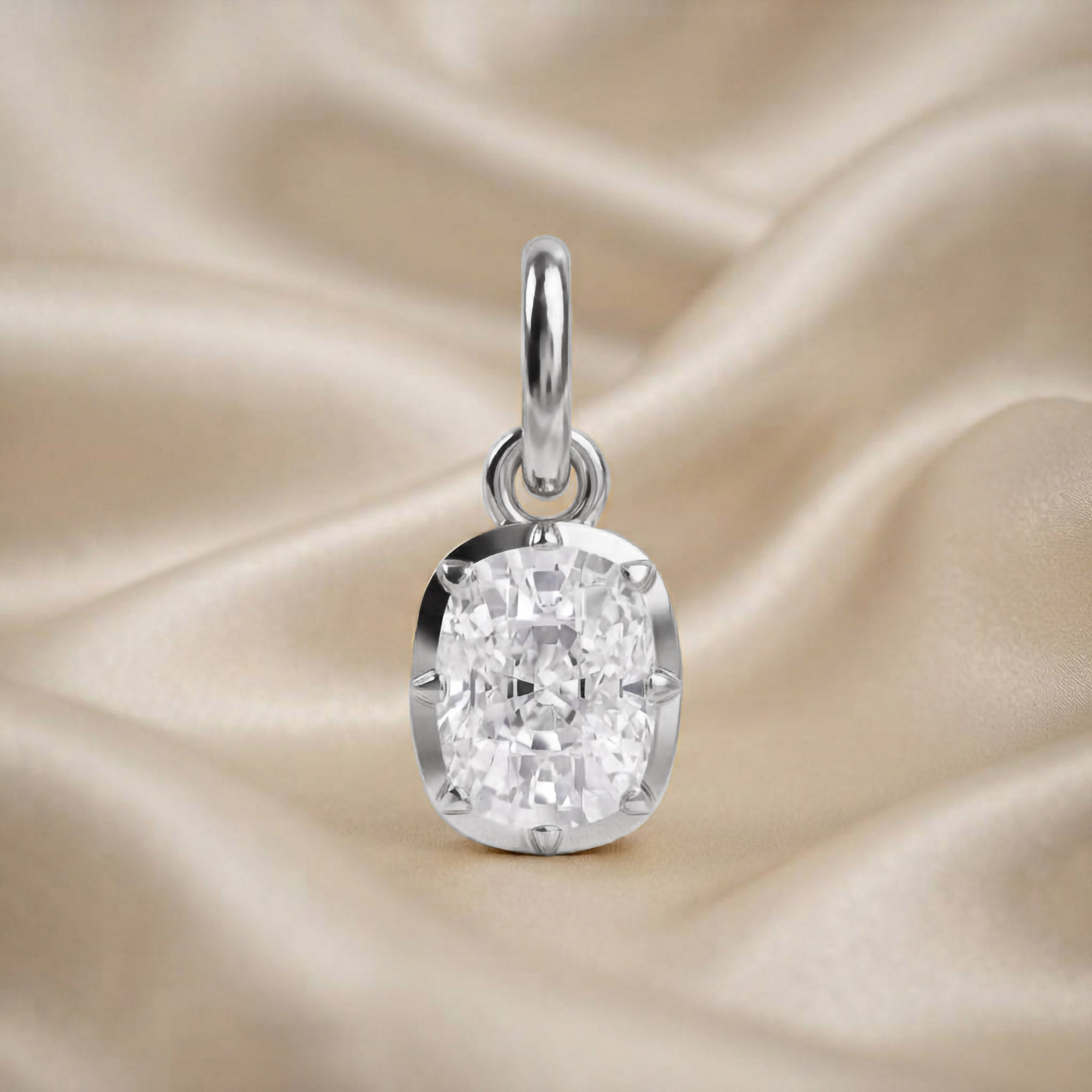 Cushion-Cut Solitaire Pendant | Lab-Grown Diamond