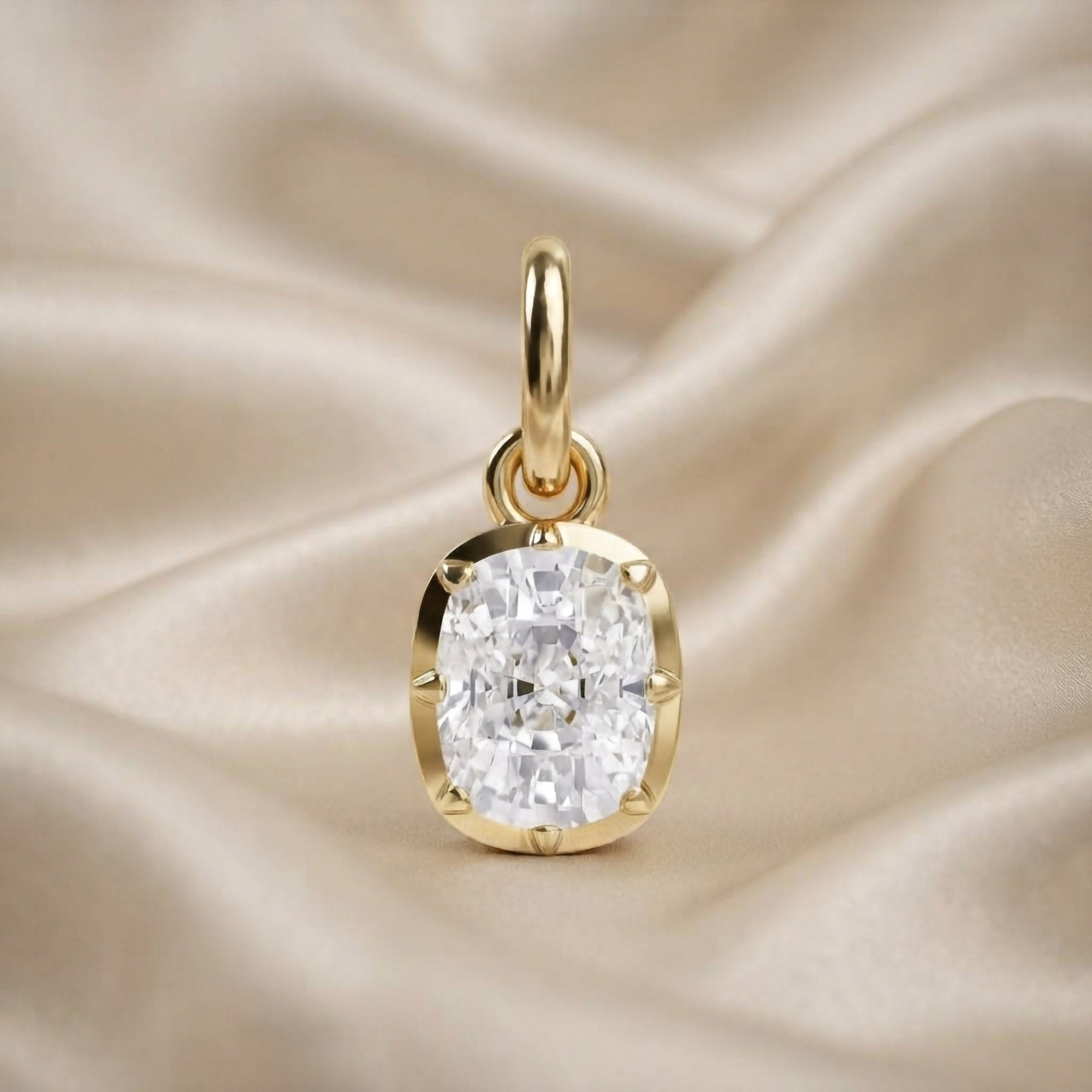 Cushion-Cut Solitaire Pendant | Lab-Grown Diamond