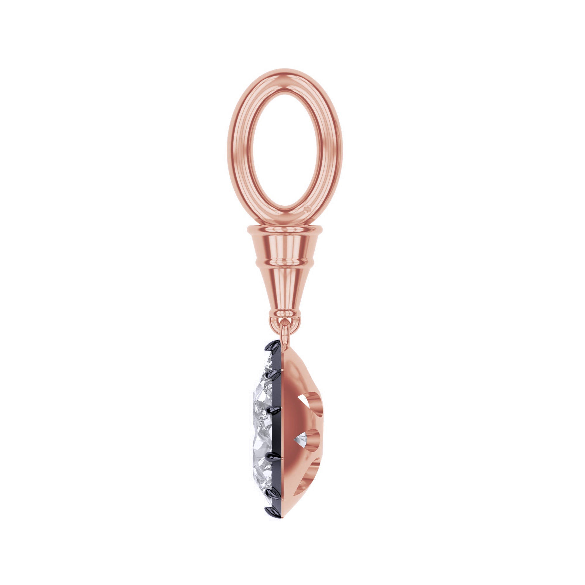 Solitaire Charm Pendant Multi Shape 3.00 Carat Lab Created Moissanite
