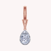 Solitaire Charm Pendant Necklace Two Tone Pendant Multi Shape 3.00 Carat Lab Created Moissanite