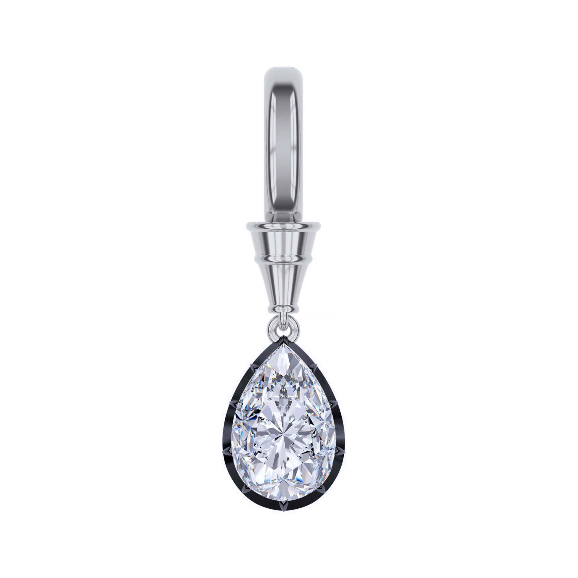 Solitaire Charm Pendant Multi Shape 3.00 Carat Lab Created Moissanite