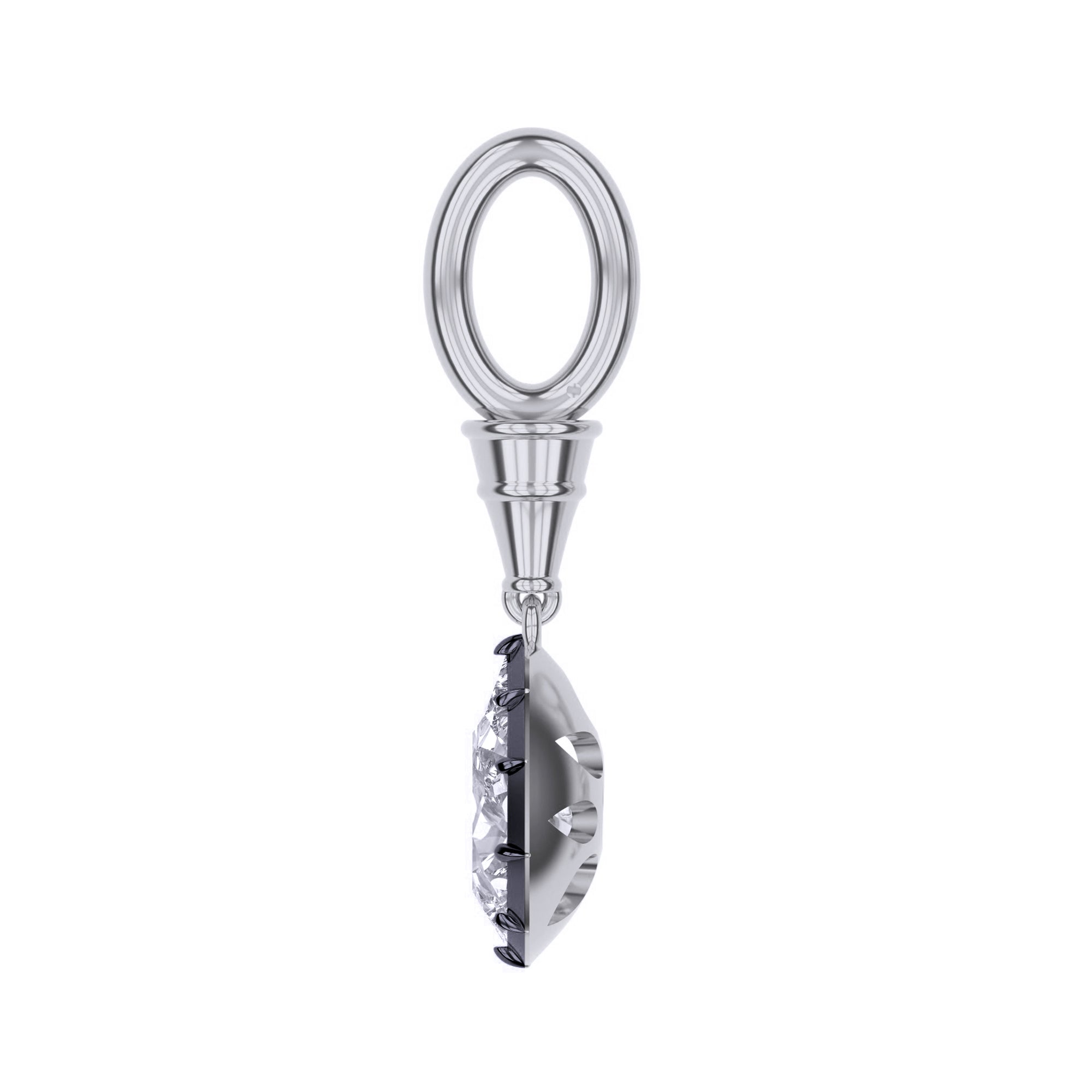 Solitaire Charm Pendant Multi Shape 3.00 Carat Lab Created Moissanite
