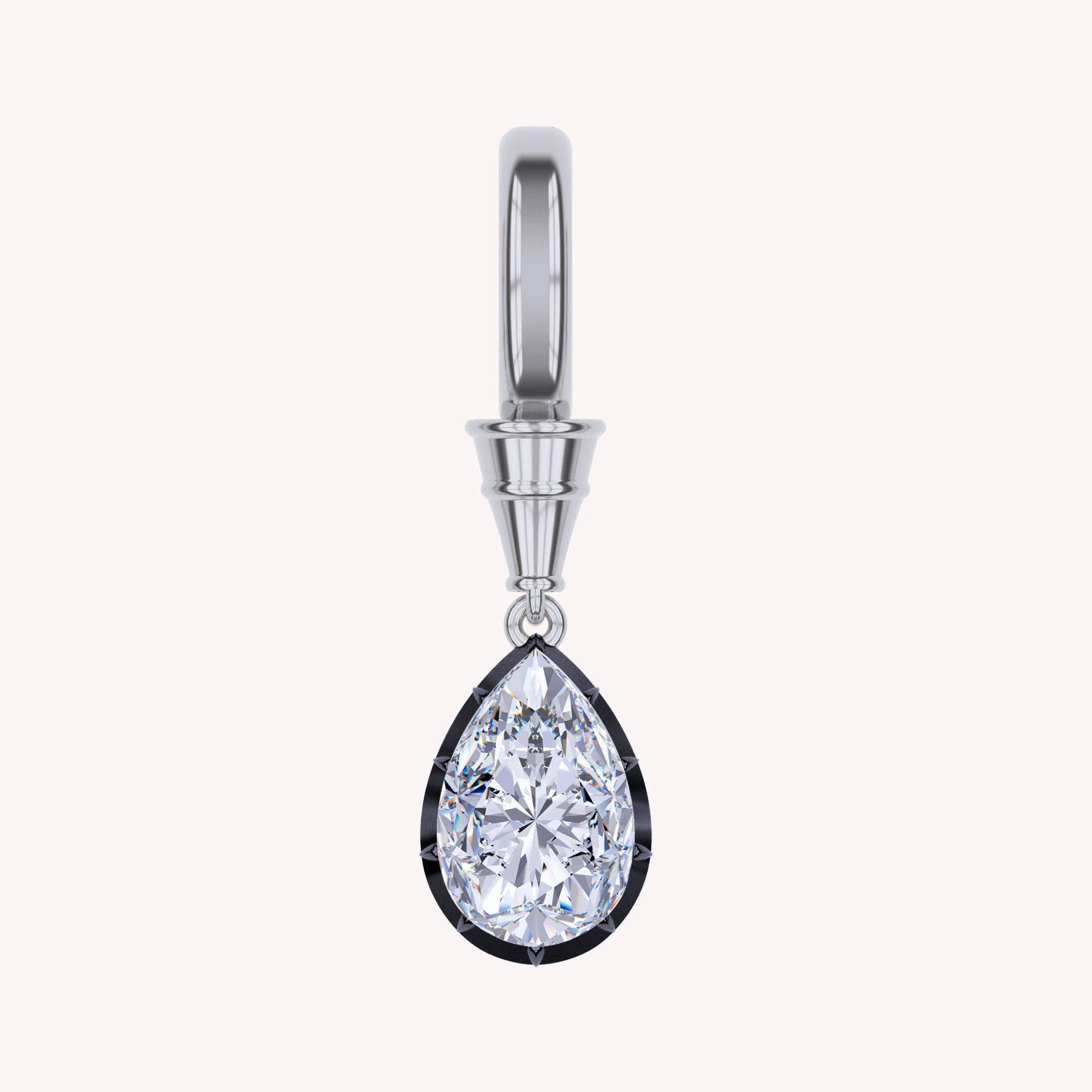 Solitaire Charm Pendant Multi Shape 3.00 Carat Lab Created Moissanite